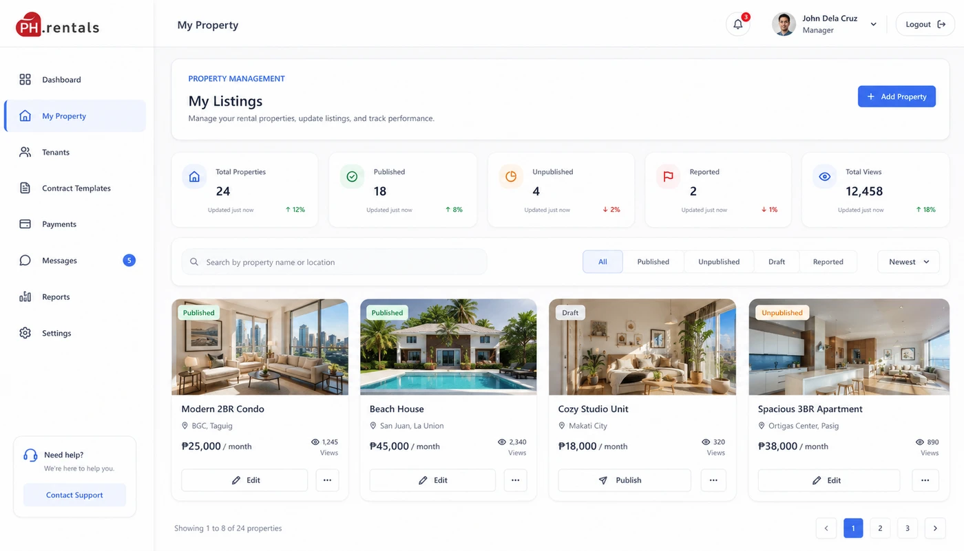 Manage Your Listings
